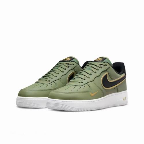 Cheap Nike Air Force 1 Green Black Golden Shoes Men and Women-55 - Click Image to Close